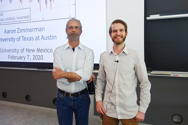 L-R: Professor Doug Fields, Assistant Professor and UNM Alumnus Aaron Zimmerman ('08)