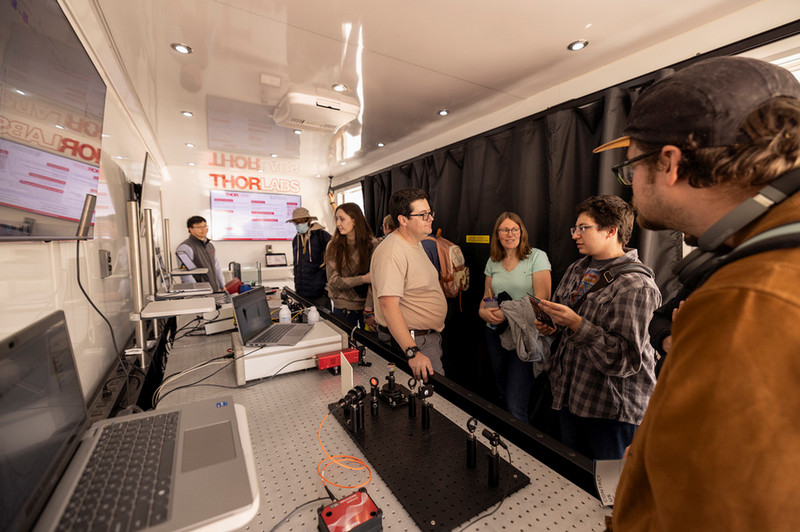 The inside of ThorLabs MobilePhotonicsLabExperience looks bigger on the inside than the outside